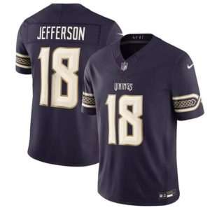 Minnesota Vikings #18 Justin Jefferson Deep Purple 2026 F.U.S.E. Rivalries Collection Jersey