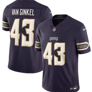 Minnesota Vikings #43 Andrew Van Ginkel Deep Purple 2026 F.U.S.E. Rivalries Collection Jersey