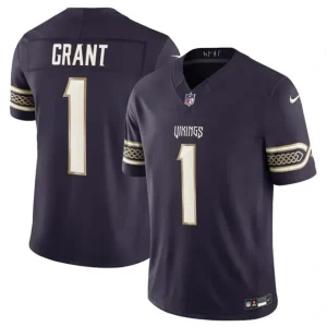 Minnesota Vikings #1 Bud Grant Deep Purple 2026 F.U.S.E. Rivalries Collection Jersey